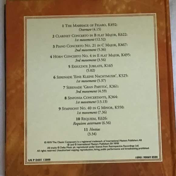 Mozart Musical Masterpieces CD with mini-book - Picture 2 of 7